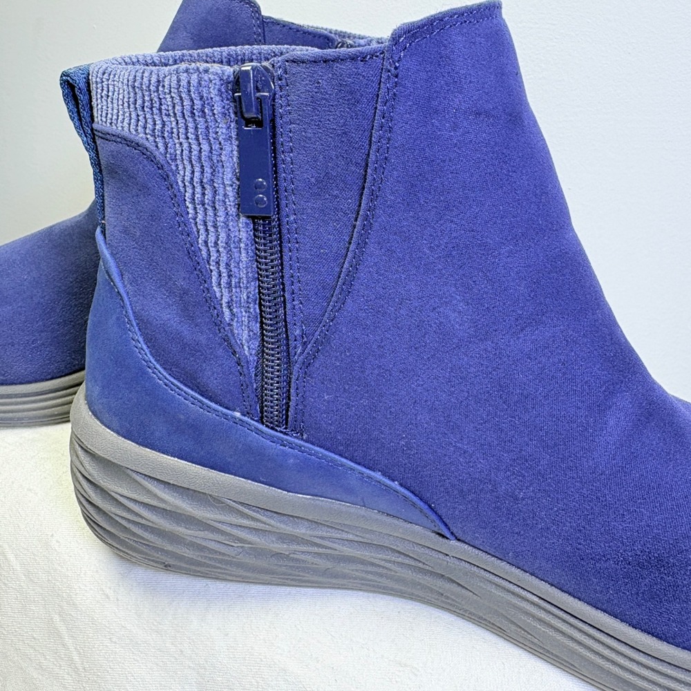 Ryka‎ Noelle Next Blue Fabric Ankle Boots Women 11M Side Zip Comfort Booties - Picture 6 of 15